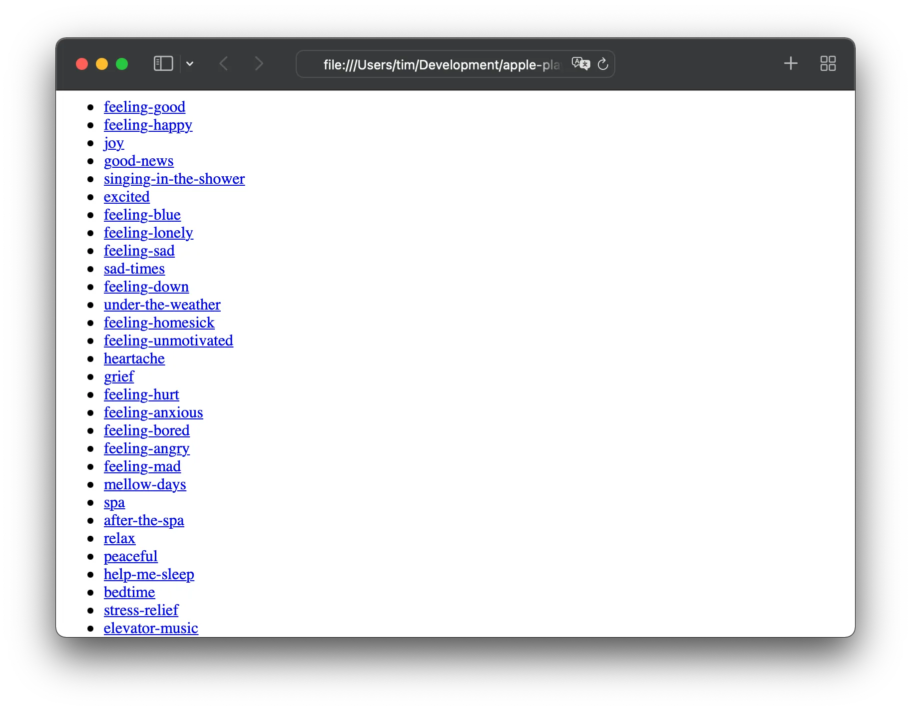 Our progress: Showing 250+ playlist slugs and links